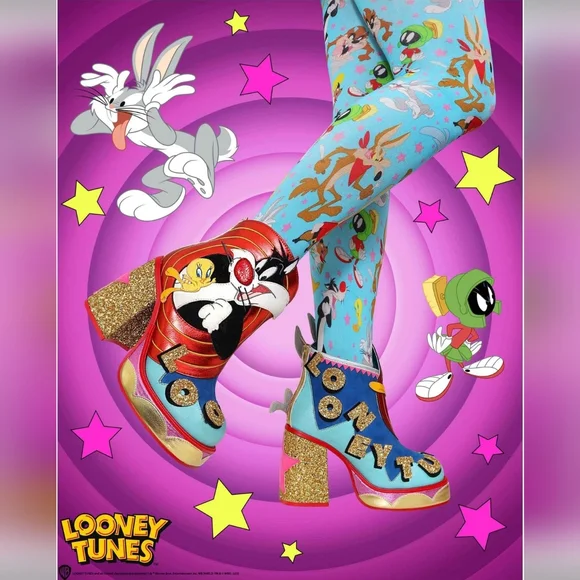 Irregular Choice® x Looney Tunes™ That's All Folks! Platform Boots | 7.5 - Picture 11 of 13
